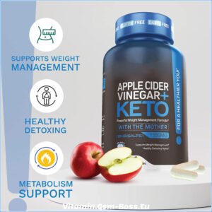 Apple Cider Vinegar + Capsules Plus Keto BHB Fat Burner Weight Loss Supplement for Men & Women Pills