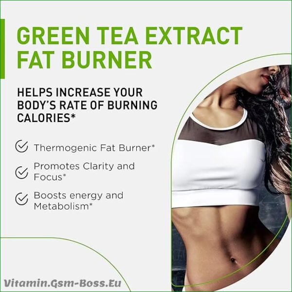 Green Tea Weight Loss for Women & Men , Stomach Fat Burner , Metabolism Booster Appetite Suppressant , Diet Vegan Supplements Pills - Image 6